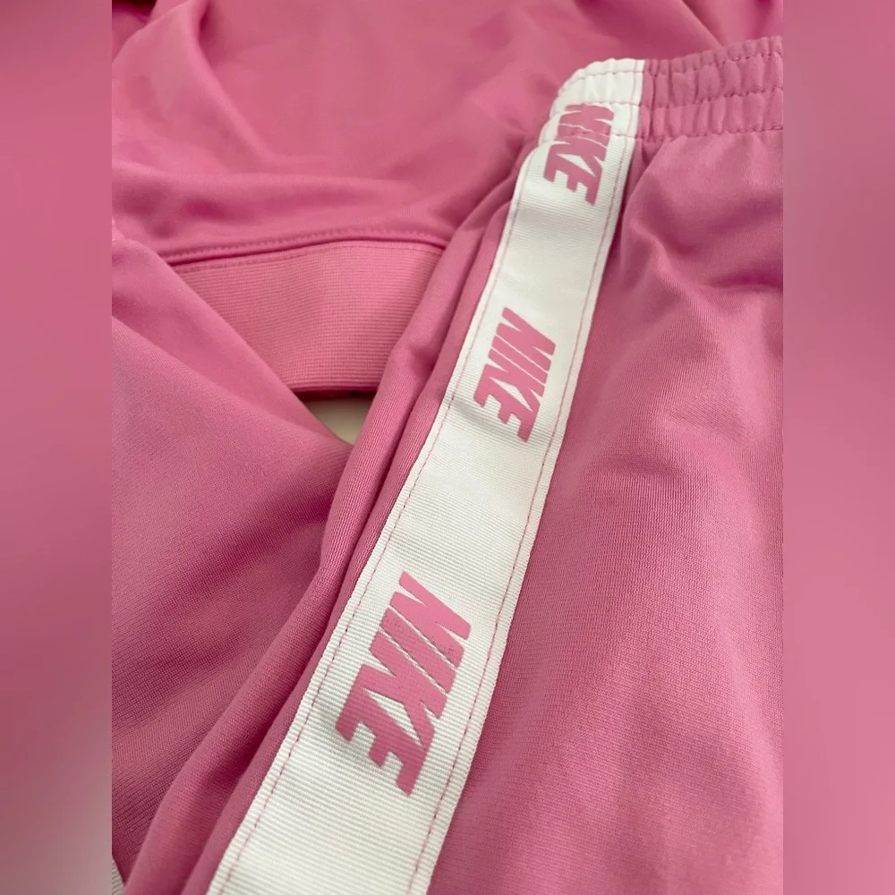 Nike Kids Pink Matching Set Zip Up Tracksuit with Logo Accents Girls 4 XS - Picture 13 of 14